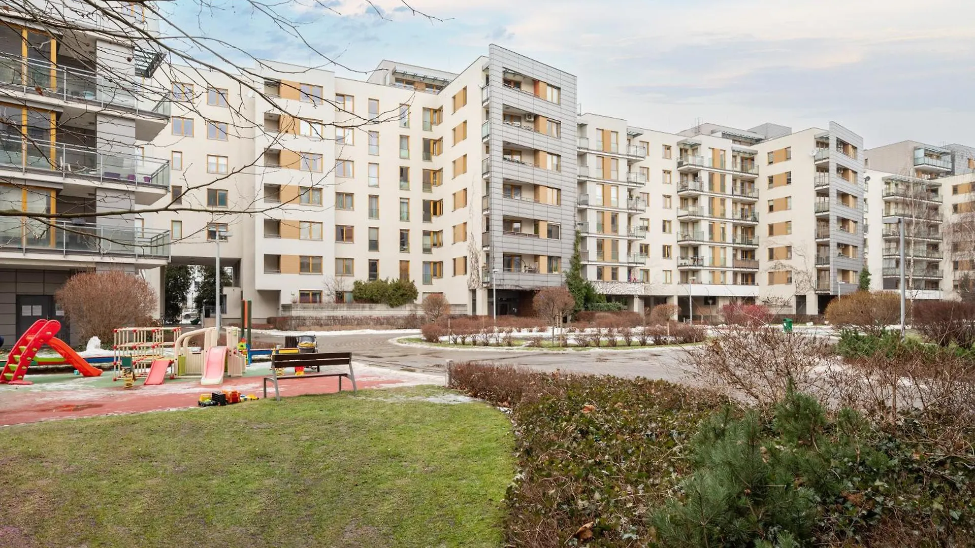 Obrzezna Beige Apartment Warsaw Poland
